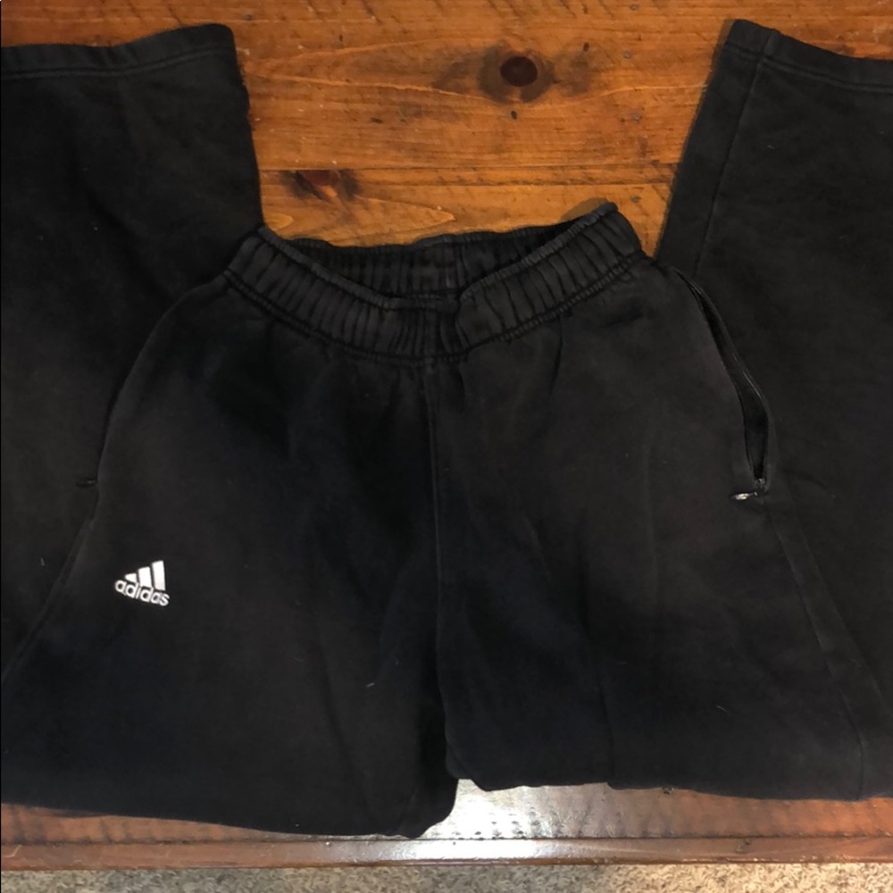Black adidas zip pocket sweatpants